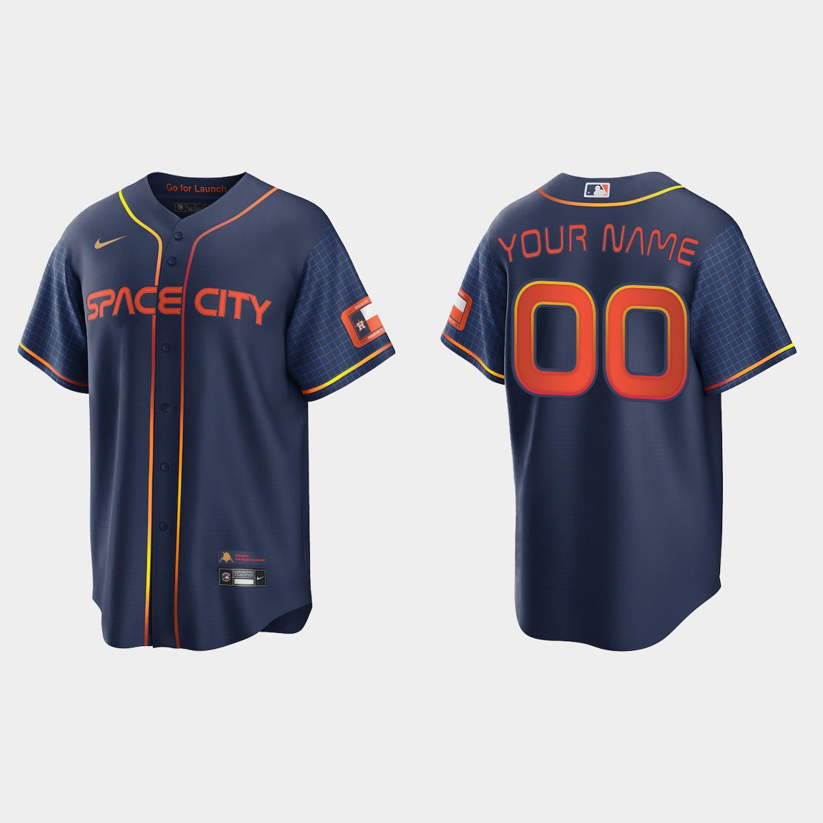 Youth Houston Astros Active Player Custom 2022 Navy City Connect Cool Base Stitched Jersey